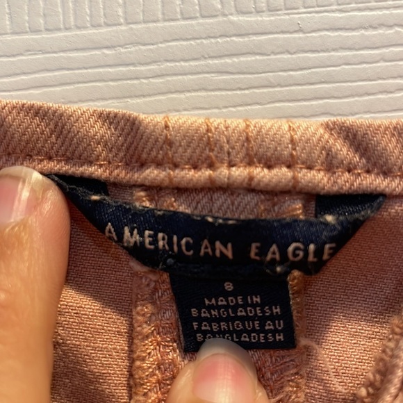 American Eagle Rose Denim Button Front Crop Corset Top M - Picture 2 of 6